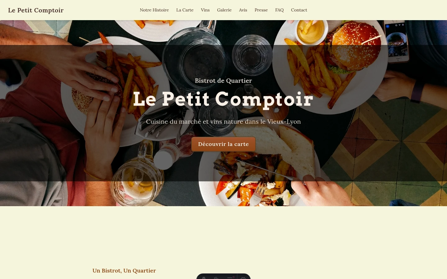 Le Petit Comptoir — bistrot